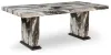 Ashley Furniture PCD581D4 Jeshina - Dining Table - Dark Brown / Beige