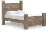 Ashley Furniture PCB2260B4 Rusticott - Queen Poster Bed - Brown