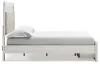 Ashley Furniture B2640B17 Altyra - Queen Panel Bed With Footboard Storage - White