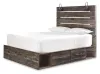 Ashley Furniture B211B10 Ashley Furniture B211B10 Drystan - Queen Panel Bed With 2 Side Drawers - Brown / Beige