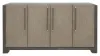 Pulaski Furniture P402230-KIT10 Anderson Park - Round Dining Table With 4 Upholstered Arm Chairs And Sideboard - Moose Trail / Frontier Brown