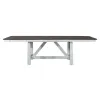 Liberty Furniture 139WH-T4002 Farmhouse - Trestle Table - Two Tone White / Wood Tone