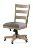 Riverside Furniture 28127 Perspectives - Wood Back Upholstered Desk Chair - Sun-Drenched Acacia