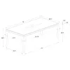 CoasterElevations 115081-S5G Carone - 5 Piece Rectangular White Glass Dining Set - Gray