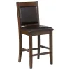 CoasterEssence 115209 Dewey - Upholstered Counter Chair (Set of 2) - Walnut