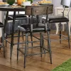 Furniture of America CM3370RPT Mullane - Counter Height Table - Weathered Gray / Rustic Dark Oak
