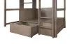 Furniture of America CM-BK828GY-BED Callistus - Twin Workstation Loft Bed - Warm Gray