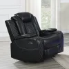 New Classic U1769V-13-BLK Orion II - Glider Recliner - Black