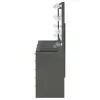Coaster Fine Furniture 931145 Acena - 7-Drawer Vanity Set With Lighting - Gray High Gloss