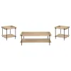 Coaster Fine Furniture 710308-S3 Fallon - 3 Piece Rectangular Coffee And End Table Set - Natural