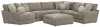 Jackson Furniture Industries 3145/73/59/31/92/28-28 Jackson Furniture Industries 3145/73/59/31/92/28-28 Turner - 5 Piece Sectional With LSF Cuddler With Cocktail Ottoman - Mushroom