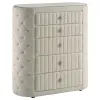 Coaster Fine Furniture 360115 Sonya - 5-Drawer Upholstered Bedroom Chest Of Drawers - Ivory