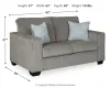 Ashley Furniture 8721435 Ashley Furniture 8721435 Altari - Loveseat - Alloy