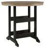 Ashley Furniture P211-613 Fairen Trail - Round Bar Table w/Umb OPT - Black / Driftwood