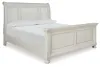 Ashley Furniture B742/31/36/54/77/96 Ashley Furniture B742/31/36/54/77/96 Robbinsdale - 5 Pc. - Dresser, Mirror, Queen Sleigh Bed - Antique White