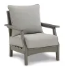 Ashley Furniture P802/835/820/701 Visola - 4 Pc. - Outdoor Loveseat, 2 Lounge Chairs And Coffee Table - Gray