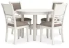 Ashley Furniture D423-225 Erinberg - Dining Room Table Set (Set of 5) - Antique White