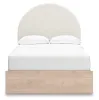 Ashley Furniture PCB1566B5 Ashley Furniture PCB1566B5 Arloster - Full Upholstered Panel Bed With Side Storage Unit - Tan / White