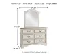 Ashley Furniture B743B12 Ashley Furniture B743B12 Realyn - Dresser, Mirror - 6-drawer - Chipped White
