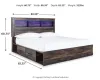 Ashley Furniture B211B52 Ashley Furniture B211B52 Drystan - King Bookcase Bed With 4 Storage Drawers - Brown / Beige