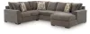 Ashley Furniture PC86205S1 Ashley Furniture PC86205S1 Larson Levee - 3-Piece Sectional With RAF Corner Chaise - Espresso