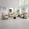 ACME LV07412 ACME LV07412 Elison - Power Motion Glider Recliner With Swivel - Dark Beige Polished Microfiber