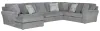 Jackson Furniture Industries 2477/30/72/75-28 Jackson Furniture Industries 2477/30/72/75-28 Glacier - 3 Piece Sectional With LSF Chaise, Comfort Coil Seating And 9 Included Accent Pillows - Shark
