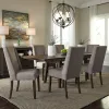 Liberty Furniture 152-CD-O7TRS Liberty Furniture 152-CD-O7TRS Double Bridge - 7 Piece Trestle Table Set (Upholstered Chairs) - Dark Chestnut