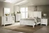 CoasterEssence 201301Q Sandy Beach - Wood Queen Panel Bed - Cream White