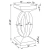 CoasterElevations 722517 Amalia - Square Mirrored Acrylic Crystal Side End Table - Silver