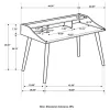 CoasterEssence 804497 Percy - 4-Compartment Writing Desk - Gray