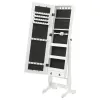 CoasterEssence 901804 Batista - Cheval Mirror With Jewelry Storage - White