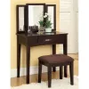 Furniture of America CM-DK6490EXP Potterville - Vanity Table With Stool - Espresso