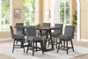 New Classic 45-4125S-DG6C New Classic 45-4125S-DG6C High Line - Counter Table & 6 Swivel Counter Chairs - Gray