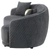 CoasterEveryday 504844 Brookside - Velvet Upholstered Curved Sofa - Dark Gray