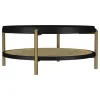 Coaster Fine Furniture 706198-S2 Arini - 2 Piece Round Coffee And End Table Set - Black