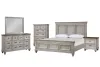New Classic 00-2114-25C New Classic 00-2114-25C Mariana - Western King 5 Piece Bedroom Set (Bed, Dresser, Mirror, Nighstand,Chest) - Gray