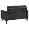 Coaster Fine Furniture 509982 Bowen II - Fabric Upholstered Track Arm Loveseat - Steel Gray
