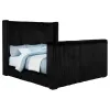 Coaster Fine Furniture 315945KW Centergrove - Upholstered California King Wingback TV Bed - Black