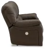 Ashley Furniture U4380874 Leesworth - Reclining Power Loveseat - Dark Brown