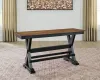 Ashley Furniture D634-09 Ashley Furniture D634-09 Wildenauer - Large Counter Dining Room Bench - Brown / Black