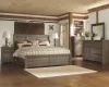 Ashley Furniture B251/31/36/46/58/56/94 Ashley Furniture B251/31/36/46/58/56/94 Juararo - 6 Pc. - Dresser, Mirror, Chest, California King Panel Bed - Dark Brown