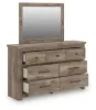 Ashley Furniture PCB2260B1 Ashley Furniture PCB2260B1 Rusticott - Dresser And Mirror - Brown