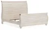 Ashley Furniture B267B11 Willowton - King Sleigh Bed With Faux Plank Design - Whitewash