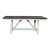Liberty Furniture 139WH-T4078 Farmhouse - Fixed Top Trestle Table - Two Tone White / Wood Tone