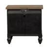 Liberty Furniture 615-BR61-B Americana Farmhouse - 2 Drawer Nightstand With Charging Station - Black