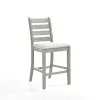New Classic D1652-22 Pascal - Ladderback Counter Chair (Set of 2) - Driftwood