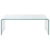 CoasterEssence 705328 Ripley - Rectangular Tempered Bent Glass Coffee Table - Clear