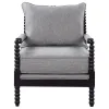 CoasterElevations 903824 Blanchett - Upholstered Bobbin Accent Chair - Gray And Black