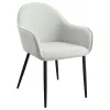Coaster Fine Furniture 115592 Emma - Fabric Upholstered Dining Arm Chair (Set of 2) - Fog Gray
